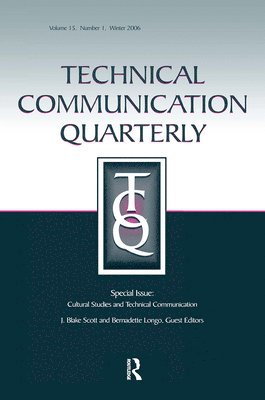 Cultural Studies And Technical Communication Tcq V15#1 1