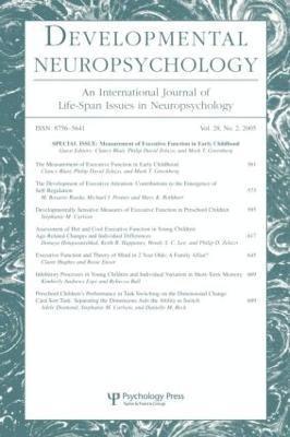 Clancy Blair, Philip D. Zelazo, Mark T. Greenberg - Measurement of Executive Function in Early Childhood, Häftad