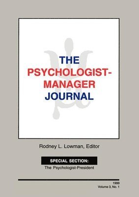 bokomslag The Psychologist-Manager Journal