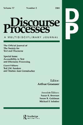 Ted J.M. Sanders, Morton Ann Gernsbacher, Ted J. M. Sanders - Accessibility in Text and Discourse Processing, Häftad