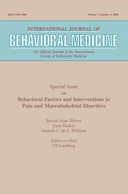 Behavioral Factors and Interventions in Pain and Musculoskeletal Disorders 1