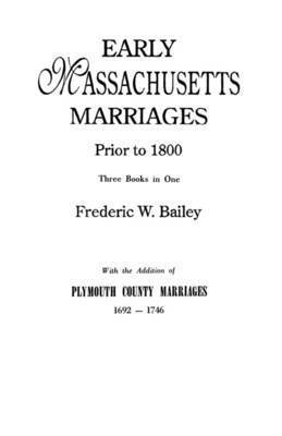 bokomslag Early Massachusetts Marriages