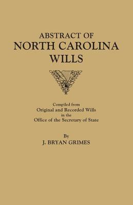 bokomslag Abstract of North Carolina Wills [16363-1760]