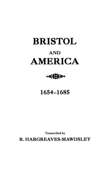 bokomslag Bristol and America