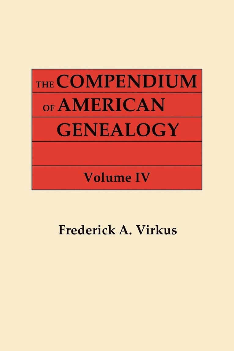 Compendium of American Genealogy 1