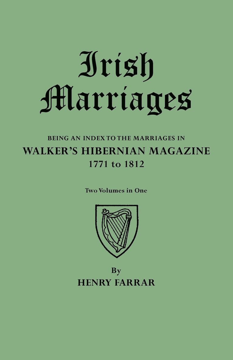 Irish Marriages 1