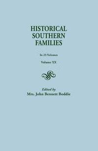 bokomslag Historical Southern Families. in 23 Volumes. Volume XX