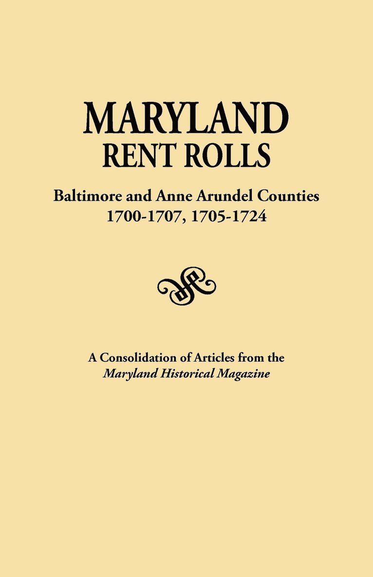 Maryland Rent Rolls 1