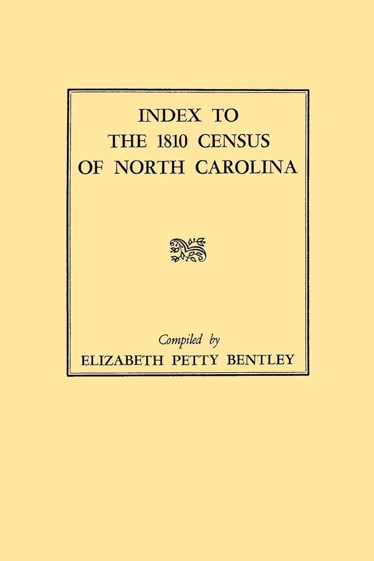 Index to the 1810 Census of North Carolina 1