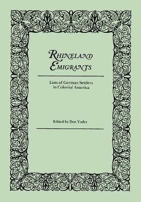 bokomslag Rhineland Emigrants
