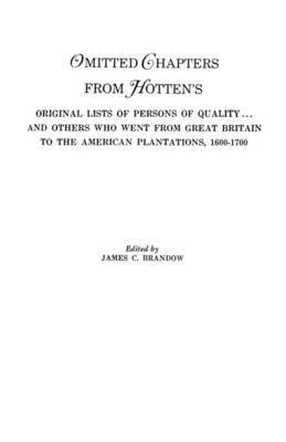 bokomslag Omitted Chapters from Hotten's Original Lists of Persons of Quality