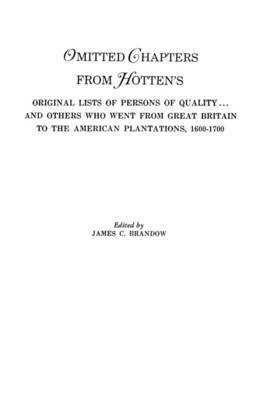 bokomslag Omitted Chapters from Hotten's Original Lists of Persons of Quality