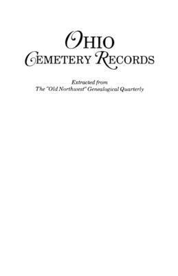 Ohio Cemetery Records 1