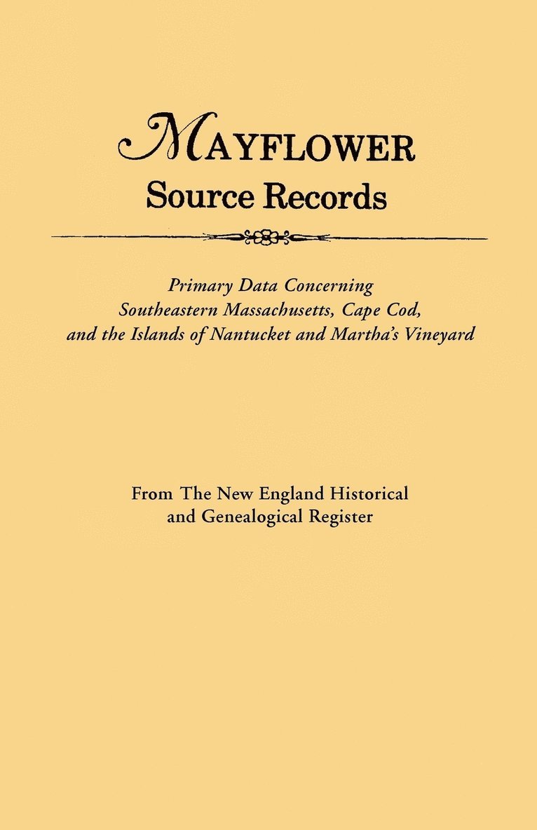 Mayflower Source Records