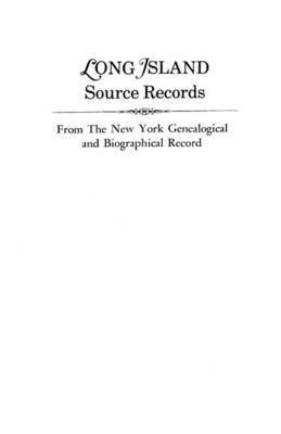 bokomslag Long Island Source Records