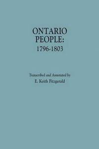 bokomslag Ontario People, 1796-1803