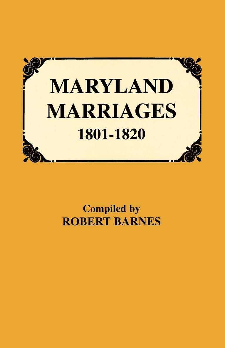 Maryland Marriages 1801-1820 1