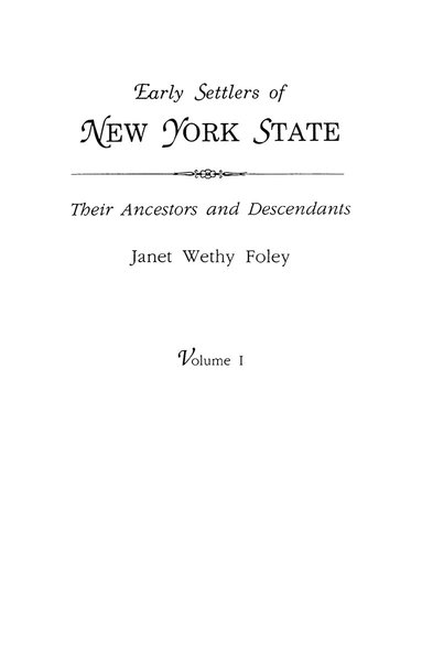 bokomslag Early Settlers of New York State