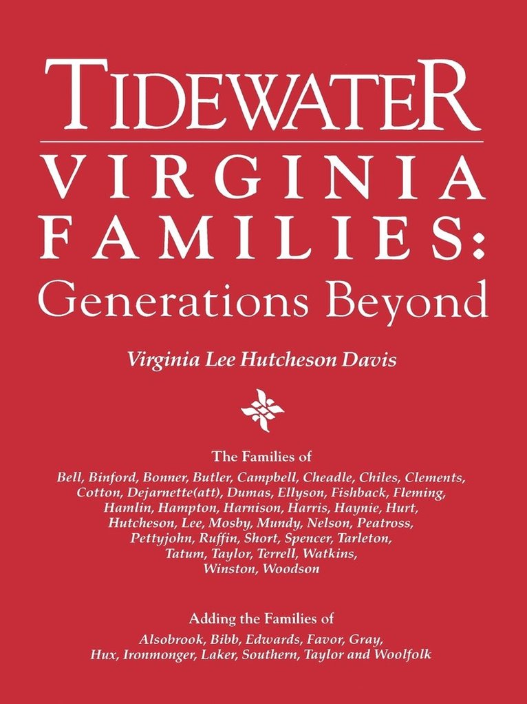 Tidewater Virginia Families 1