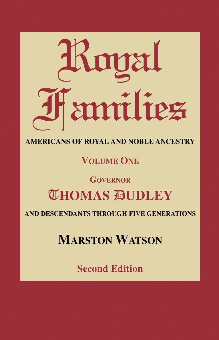 Marston Watson - Royal Families, Häftad