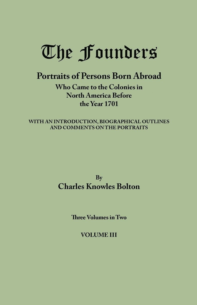 Charles Knowles Bolton - Founders, Häftad