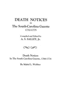 bokomslag Death Notices in the South-Carolina Gazette 1732-1775