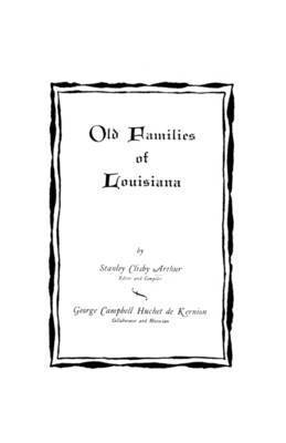 Old Families of Louisiana 1