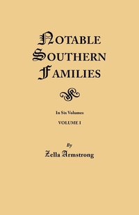 bokomslag Notable Southern Families. Volume I