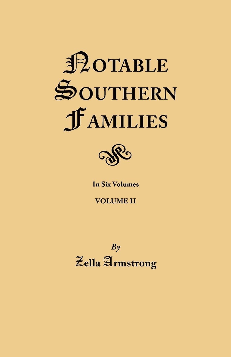 Notable Southern Families 1