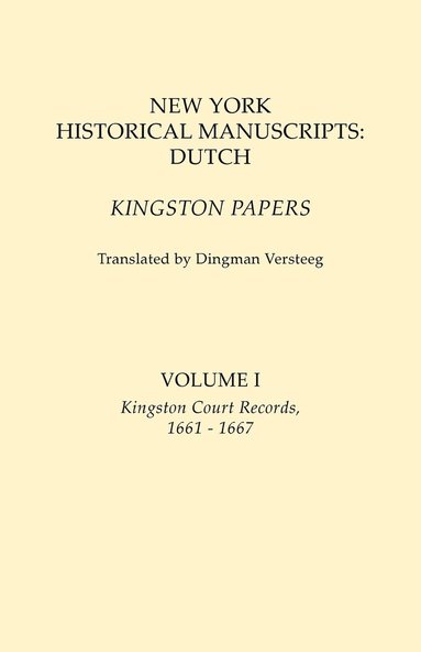bokomslag New York Historical Manuscripts