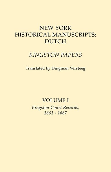 bokomslag New York Historical Manuscripts