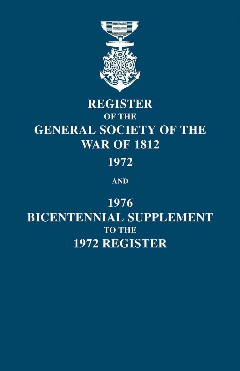 Register of the General Society of the War of 1812