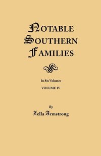 bokomslag Notable Southern Families. Volume IV