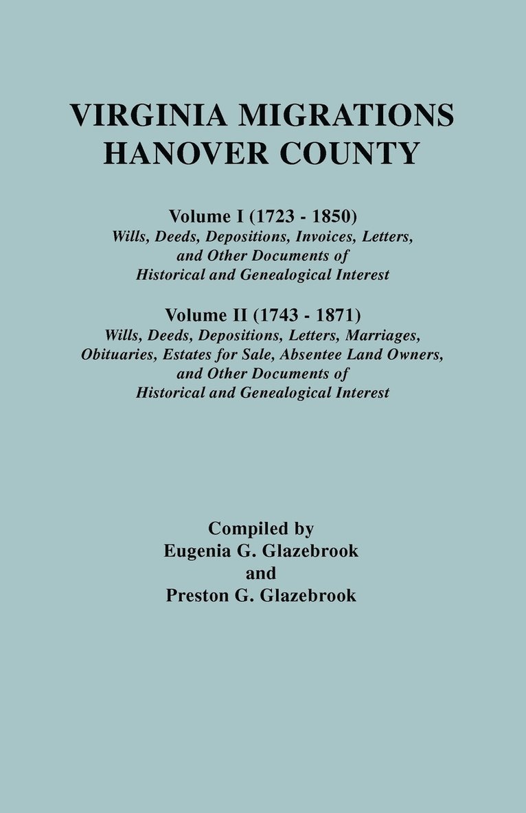 Virginia Migrations - Hanover County 1