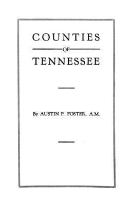 bokomslag Counties of Tennessee