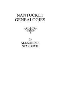 bokomslag Nantucket Genealogies