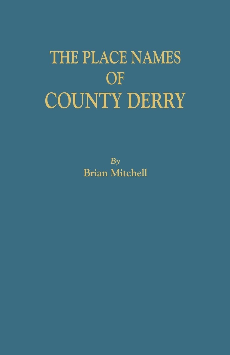 Place Names of County Derry 1