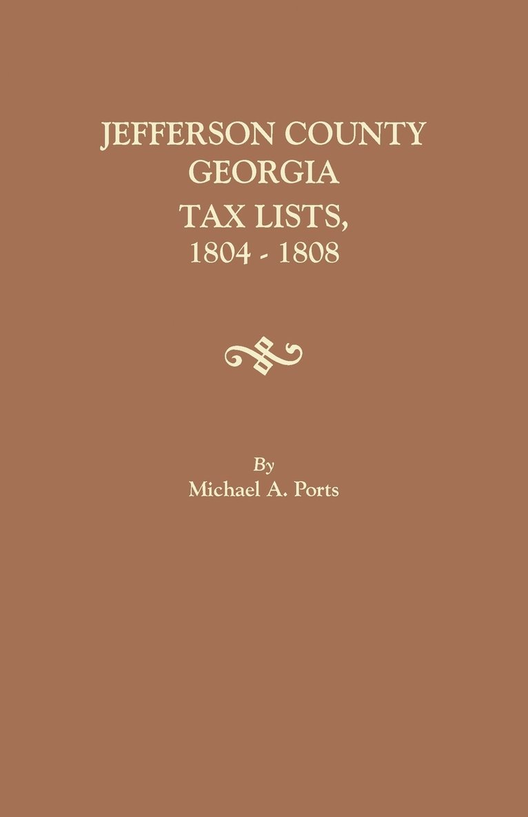 Jefferson County, Georgia, Tax Lists, 1804-1808 1