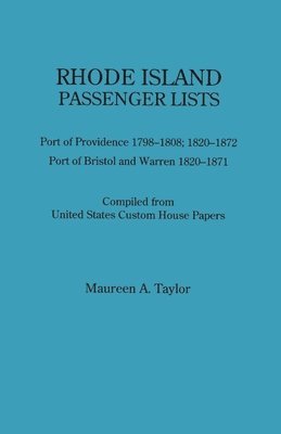 bokomslag Rhode Island Passenger Lists.
