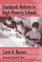 bokomslag Standards Reform in High-poverty Schools