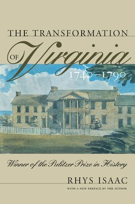 bokomslag Transformation of Virginia, 1740-1790