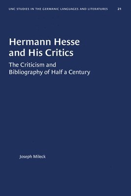 Hermann Hesse and His Critics 1