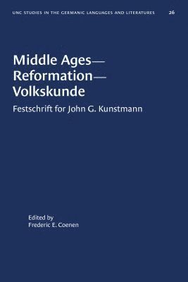 bokomslag Middle Ages-Reformation-Volkskunde