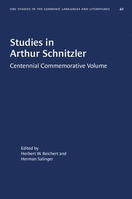 Studies in Arthur Schnitzler 1