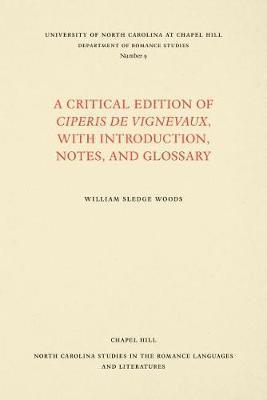bokomslag A Critical Edition of Ciperis de Vignevaux, with Introduction, Notes, and Glossary