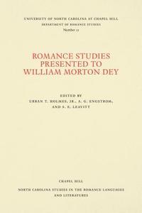 bokomslag Romance Studies Presented to William Morton Dey