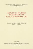 Urban T. Holmes Jr, Alfred G. Engstrom, Sturgis E. Leavitt, Urban T. Holmes, Urban T. Jr. Holmes - Romance Studies Presented to William Morton Dey, Häftad