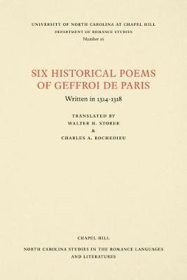 bokomslag Six Historical Poems of Geffroi de Paris