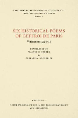 bokomslag Six Historical Poems of Geffroi de Paris: Written in 1314-1318
