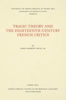 bokomslag Tragic Theory and the Eighteenth-Century French Critics